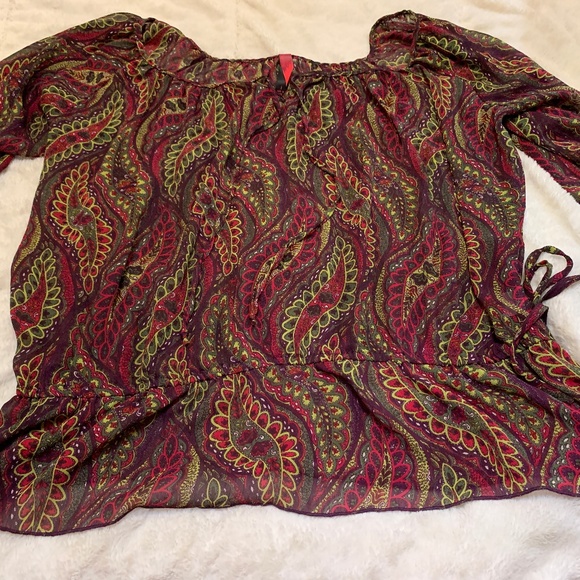 Pure Energy Tops - Sheer Paisley Blouse